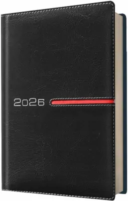 Kalendarz 2026 A4 dzienny VIP czarny