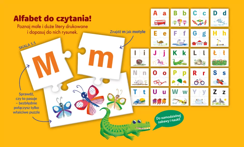 Kapitan nauka. Puzzle edukacyjne. Alfabet 3-6 lat - tantis.pl