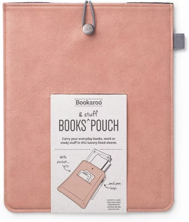 Bookaroo Books & Stuff etui na książkę pudrowy - tantis.pl