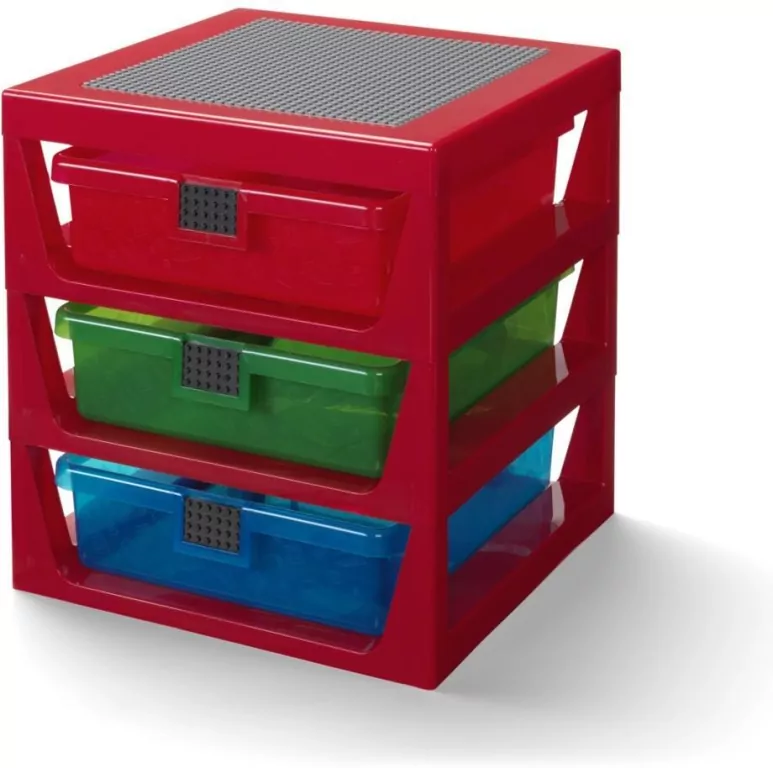 LEGO(R) szafka z szufladami czerwona - tantis.pl