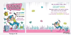 Karnet Young B6 + koperta wzór nr 30 Urodziny