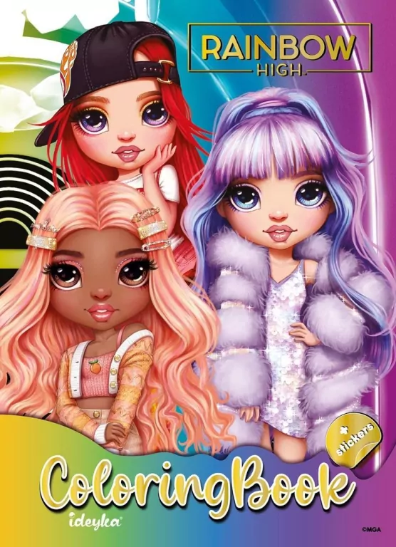 Kolorowanka z naklejkami Rainbow High - tantis.pl