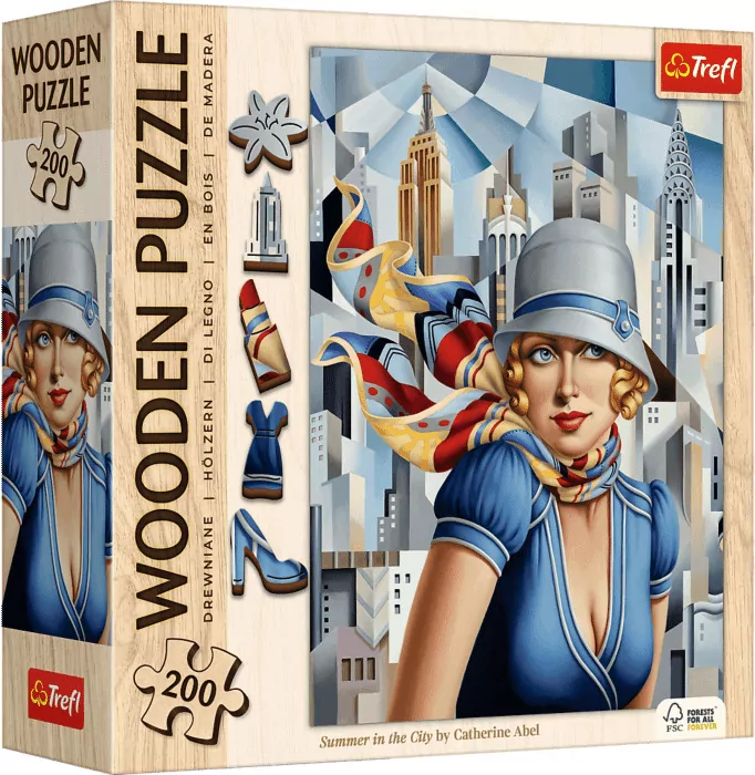 Puzzle drewniane 200 Lato w Mieście TREFL - tantis.pl