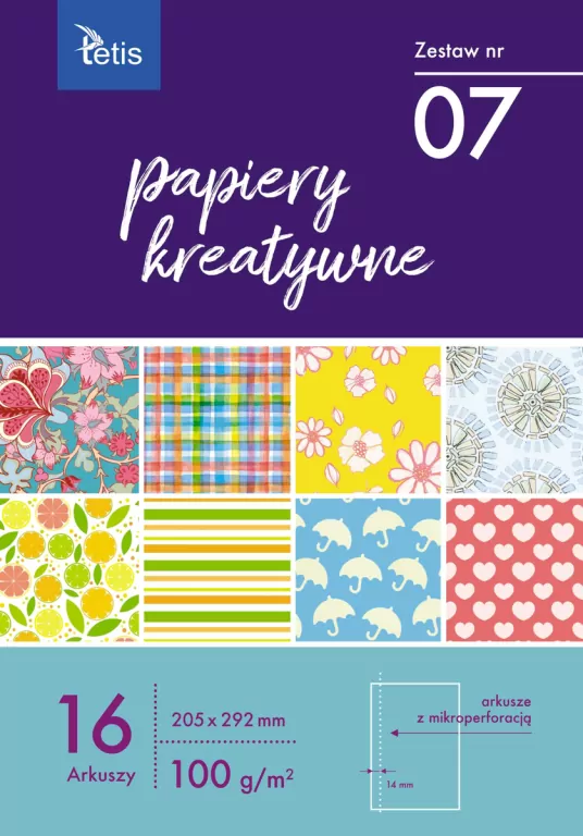 Papiery kreatywne 205x292mm, 16 arkuszy - tantis.pl