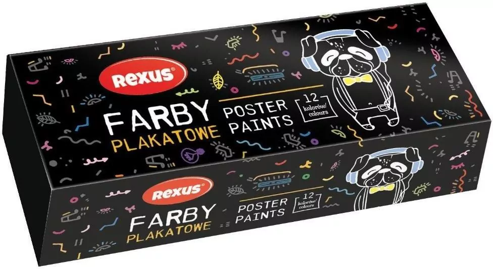 Farby plakatowe 20ml 12 kolorów - tantis.pl