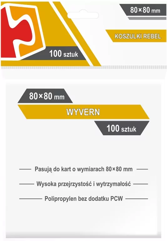 Koszulki na karty 100. 80 x 80 mm. Wyvern - tantis.pl