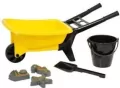 Taczka z akcesoriami do piasku 56cm żółta - tantis.pl