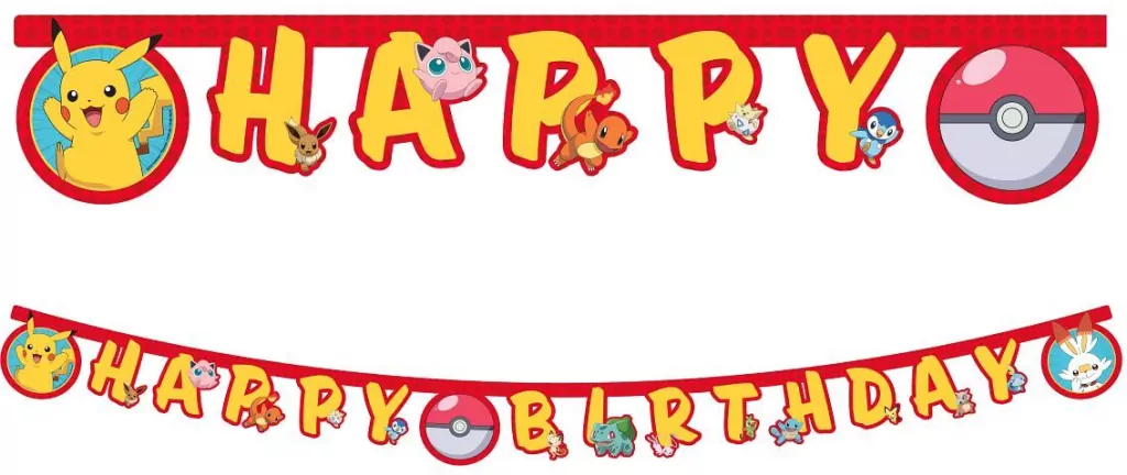 GIRLANDA PAP 200CM POKEMON HAPPY BIRTHDAY GO PBH - tantis.pl