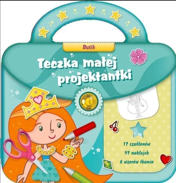 Teczka małej projektantki turkus 2. Butik - tantis.pl