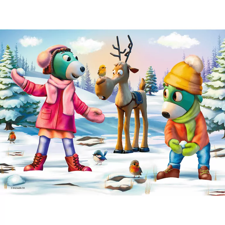 Puzzle 30 Świąteczny czas Trefilków TREFL - tantis.pl