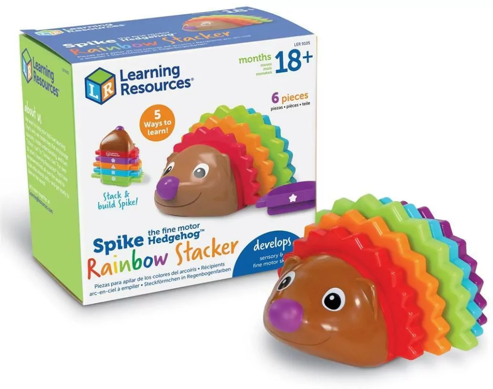 Sorter Tęczowy Jeż Zestaw do rozpoznawania kształtów - tantis.pl