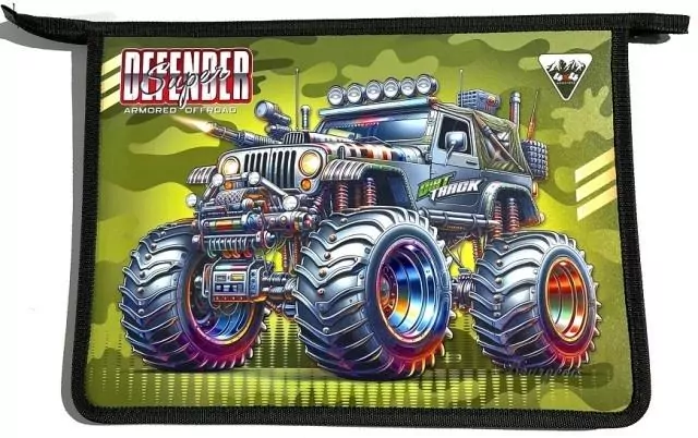 Teczka-torba A4+ zapinana na zamek Monster Truck - tantis.pl