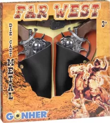 Zestaw kowbojski 2 rewolwery + pasek