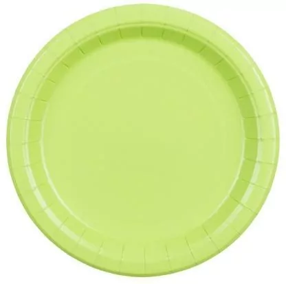 Talerzyki papierowe jasny zielony 18cm - tantis.pl