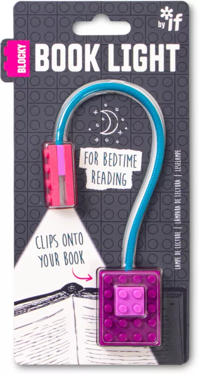 Blocky Book Light Purple lampka do książki fiolet - tantis.pl