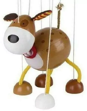 Drewniana marionetka. Pies - tantis.pl