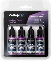 Vallejo: 77.255 - True Metallic Metal - Amethyst Purple Paint Set