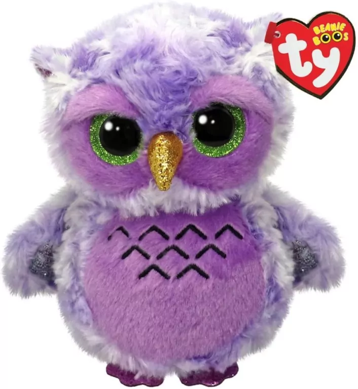 Boos Owllivia - fioletowa sowa 15 cm - tantis.pl