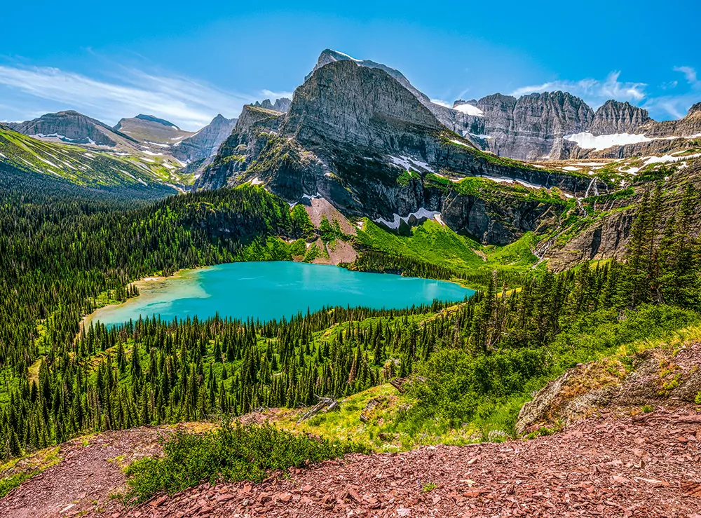 Puzzle 3000 Grinnell Lake Glacier CASTOR - tantis.pl