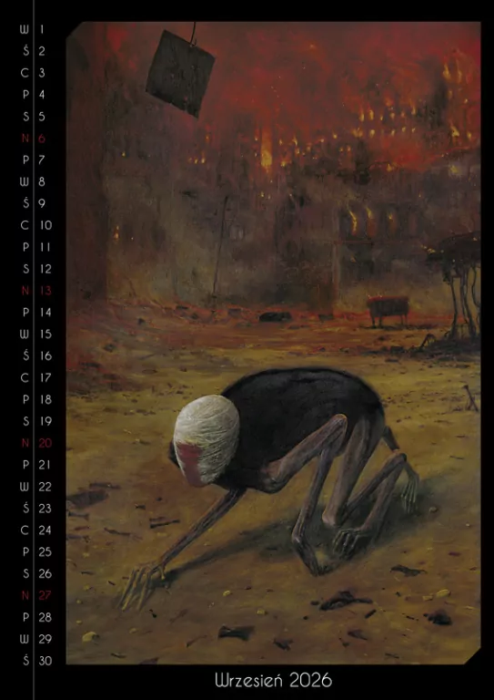 Kalendarz 2026 - Beksiński wzór 4 A3 - tantis.pl