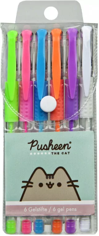 Długopisy żelowe. Pusheen. 6 kolorów - tantis.pl