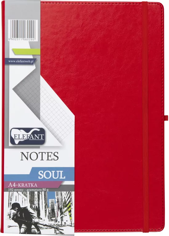 Notes A4 Soul kratka czerwony - tantis.pl