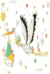 Karnet B6 + koperta: Narodziny Bocian