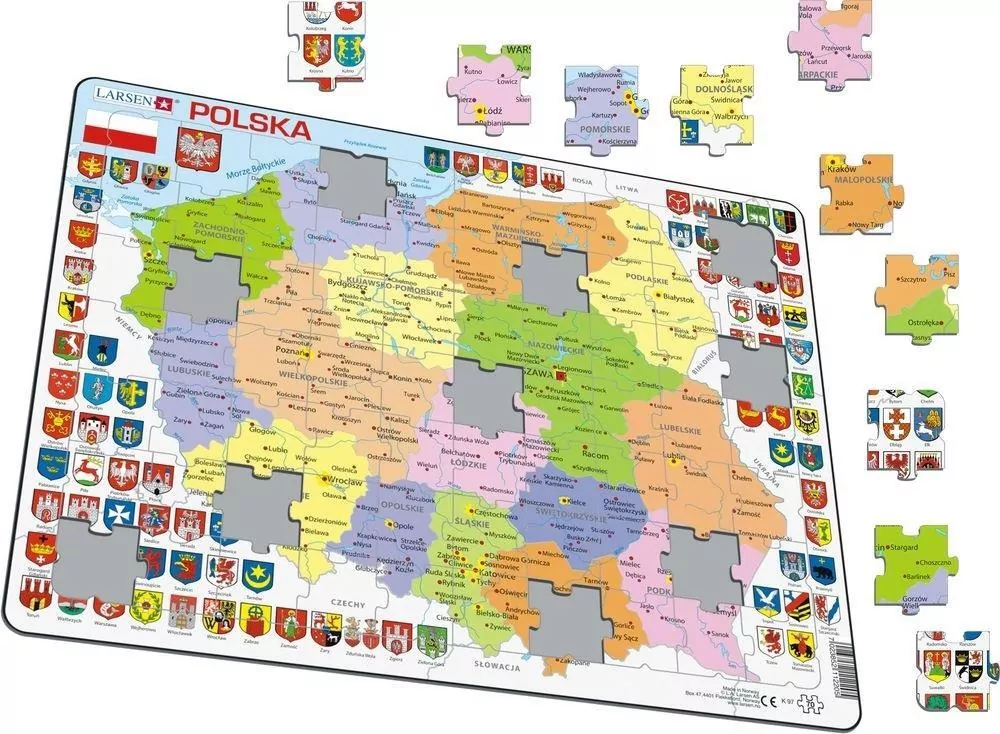 Układanka. Mapa polityczna Polski - tantis.pl