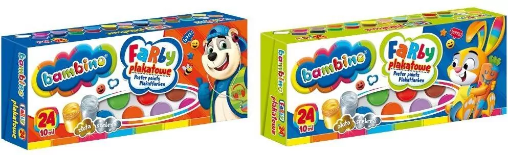 Farby plakatowe Bambino. 24 kolory - tantis.pl