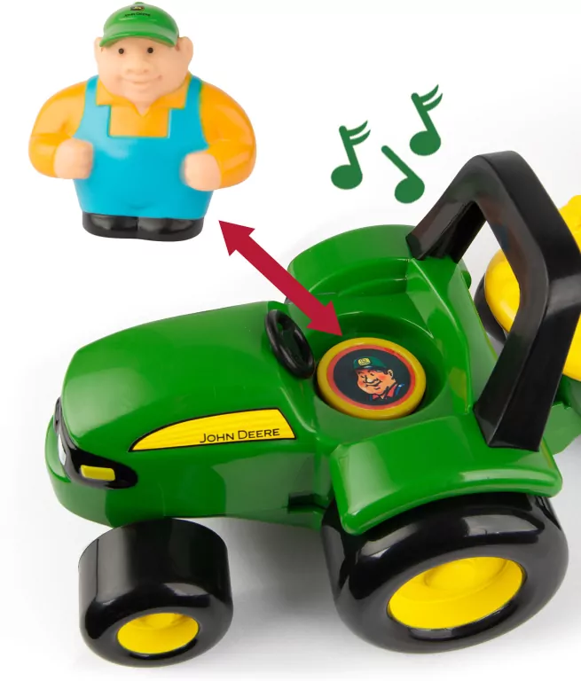John Deere traktor grający ze zwierzątkami TOMY - tantis.pl