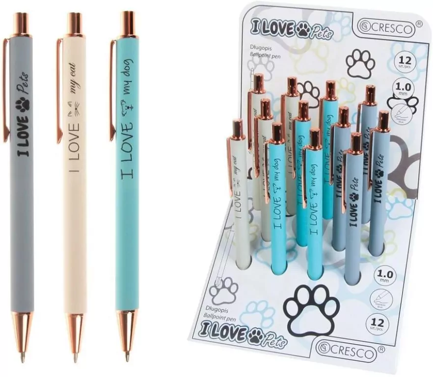 Długopis I Love Pets (12szt) - tantis.pl