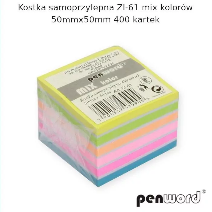 Kostka biurowa mix 50x50mm 400K - tantis.pl