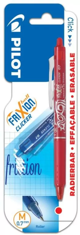 Pióro kulkowe. FriXion Clicker. Czerwony 0.7 - tantis.pl
