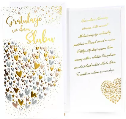 Karnet. Gratulacje  z okazji ślubu