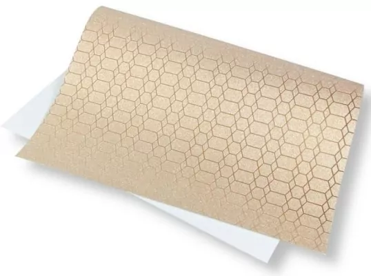 Papier ozdobny brokatowy 140g 40x60cm złoty 5ark