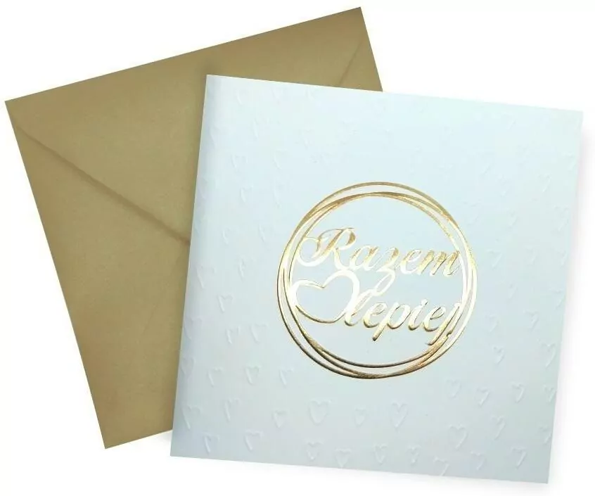 Karnet KW Tłoczenie Ślub Razem lepiej - tantis.pl