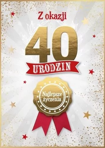 Karnet Urodziny 40 - tantis.pl