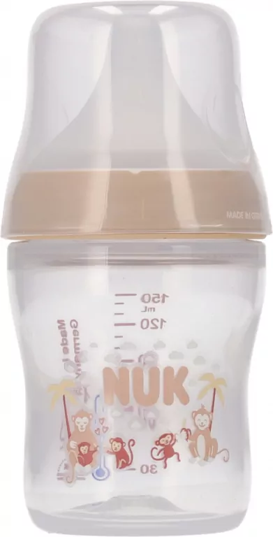 NUK. Perfect Match. Butelka z silionowym smoczkiem. 150 ml. Małpka - tantis.pl