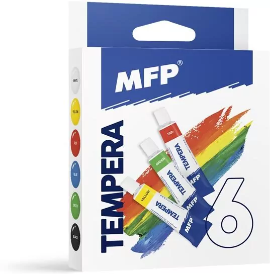 Farby tempera 12ml 6szt - tantis.pl