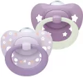 NUK. First Choice. Smoczek. 6-18 miesięcy. Fioletowy. 2 sztuki - tantis.pl