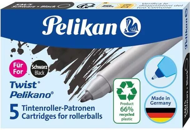 Naboje do piór kulkowych 5szt czarne - tantis.pl