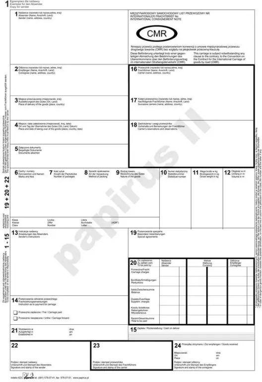 Druk CMR A4 - tantis.pl