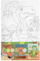 Malowanie po numerach Dino zielony