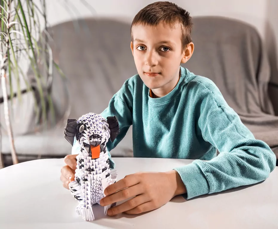 Origami 3D dalmatyńczyk/dalmatian - tantis.pl