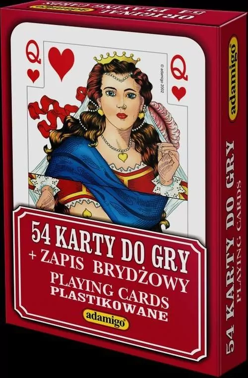 54 karty do gry + zapis brydżowy - tantis.pl