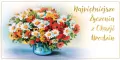 Karnet Flowers Urodziny wzór nr 10 - tantis.pl