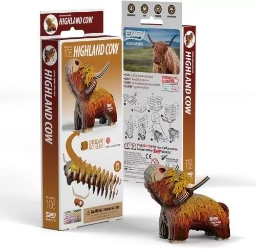 Szkocka krowa Eugy. Eko Układanka 3D - tantis.pl