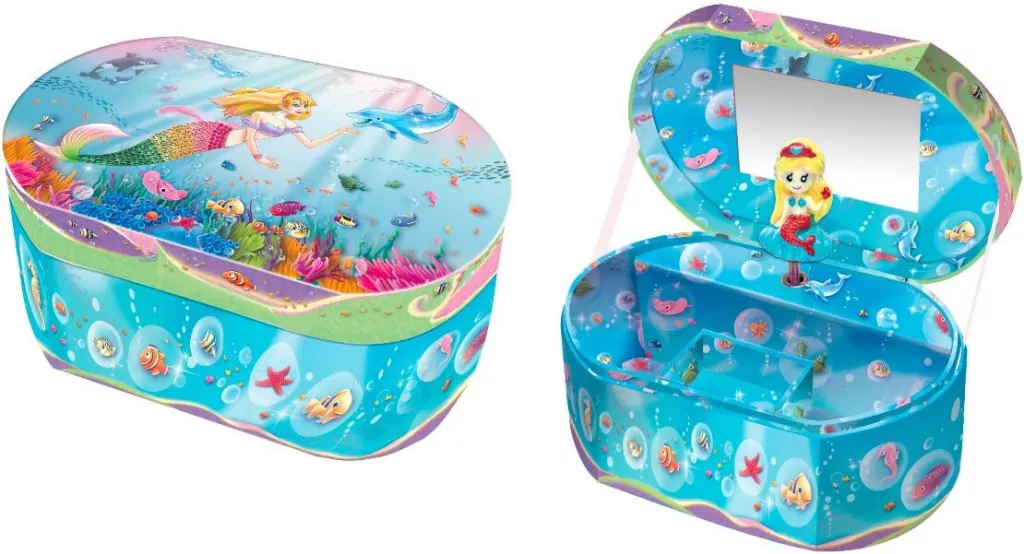 Szkatułka z pozytywką owalna. Syrenka - tantis.pl