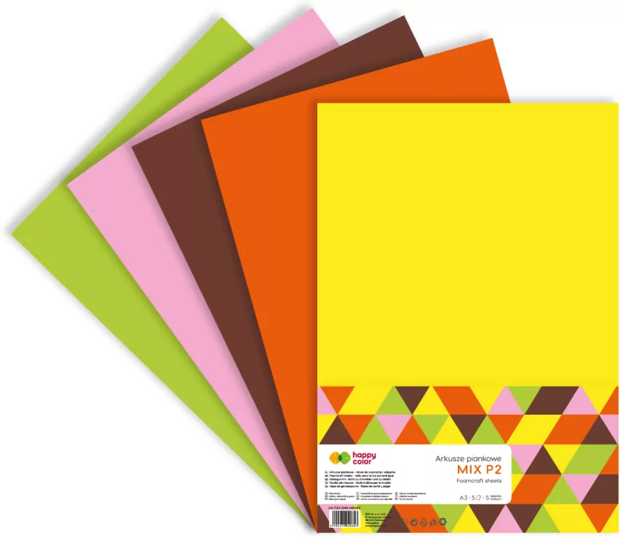 Arkusze piankowe A4 mix P2 HAPPY COLOR - tantis.pl
