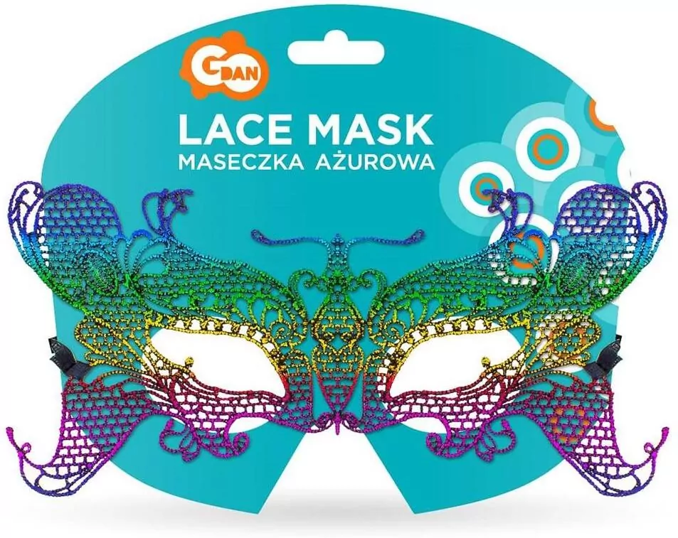 Maseczka ażurowa tęczowy motyl - tantis.pl